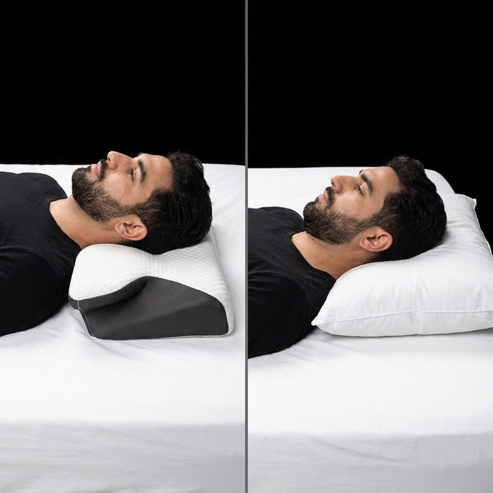 Settled and still on the contour pillow